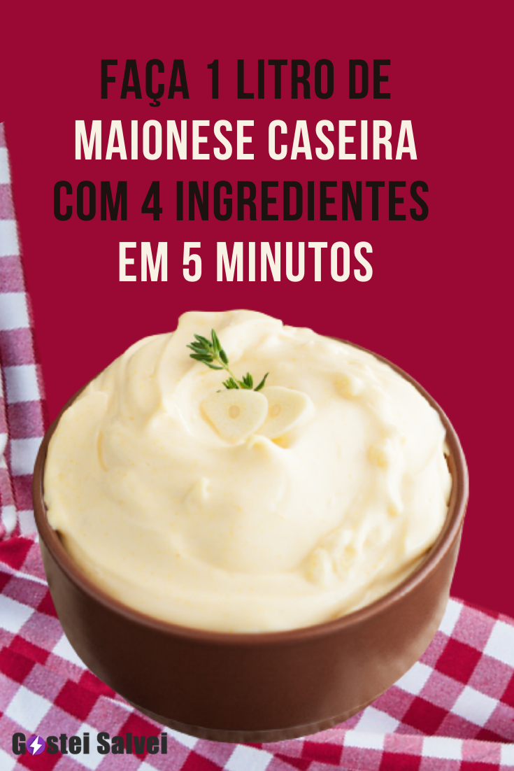 You are currently viewing Faça 1 litro de maionese caseira com 4 ingredientes em 5 minutos