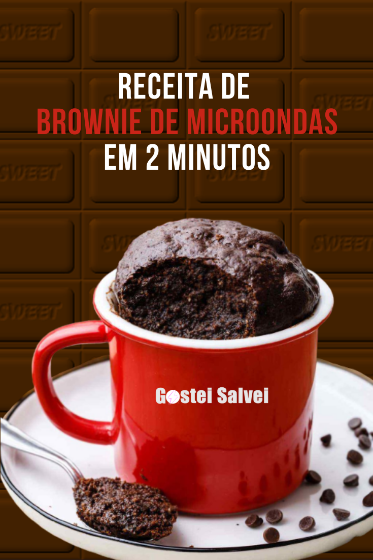 Receita De Brownie De Microondas Em 2 Minutos Gosteisalvei