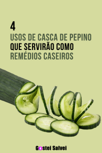 Read more about the article 4 Usos de casca de pepino que servirão como remédios caseiros