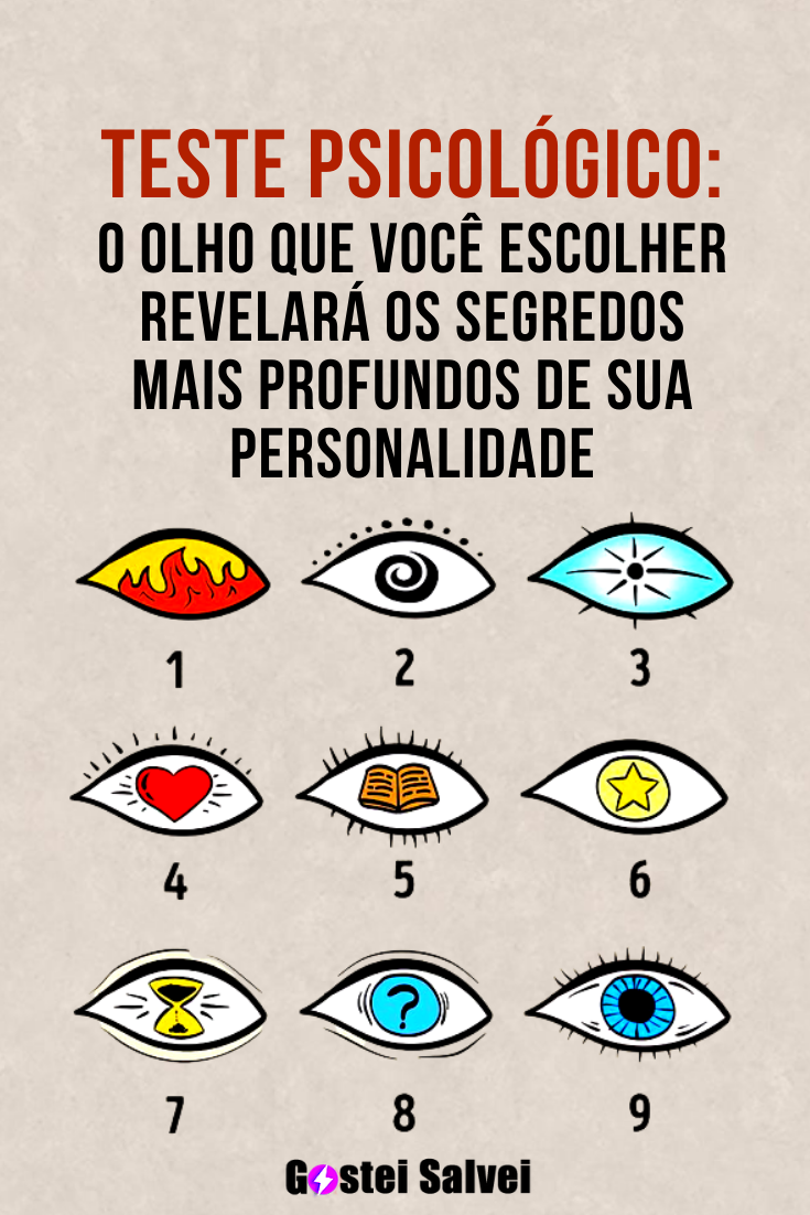 Teste Psicológico: O olho que você escolher revelará os segredos mais profundos de sua personalidade