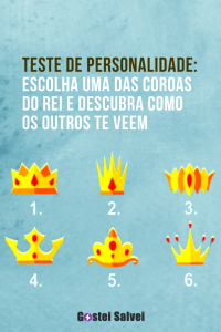 Read more about the article Teste de personalidade: Escolha uma das coroas do rei e descubra como os outros te veem