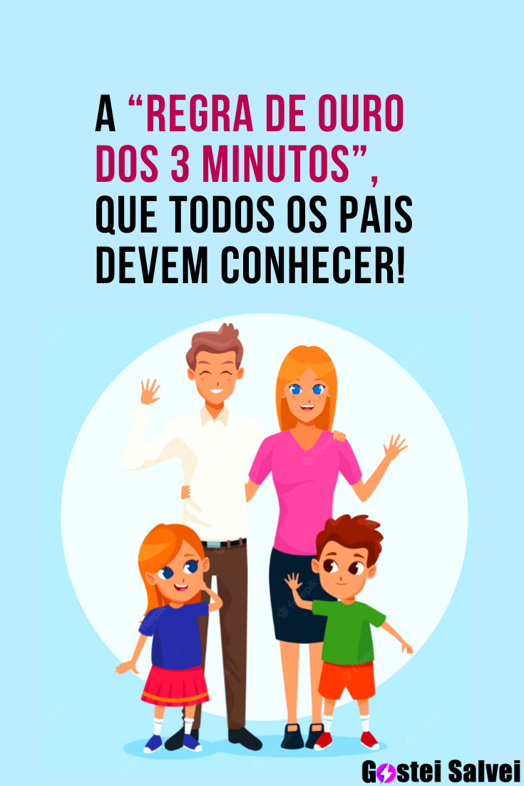 You are currently viewing A “regra de ouro dos 3 minutos”, que todos os pais devem conhecer!